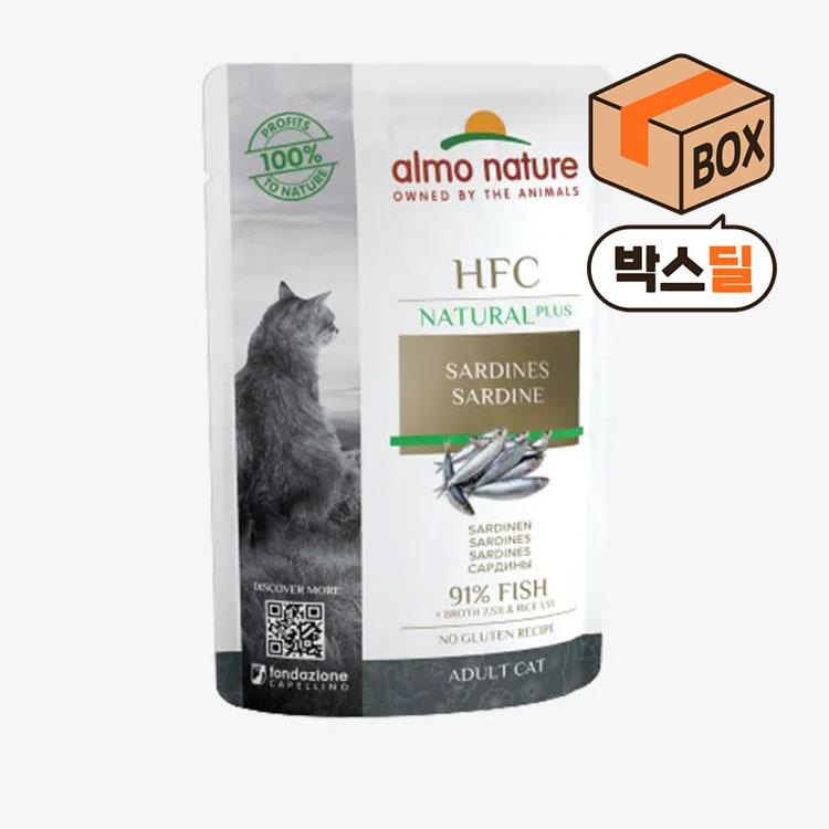 [1개/24개] 알모네이쳐 HFC 내츄럴 캣 플러스 정어리 (55g) 1번째 이미지