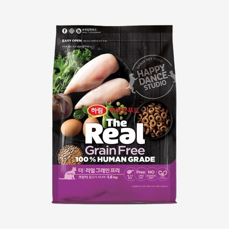 하림 더리얼 캣 그레인프리 크런치 닭고기 시니어 (1.6kg) 1번째 이미지