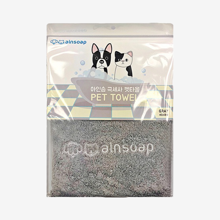 아인솝 극세사 펫타올 그레이 (S/M/L) 1번째 이미지