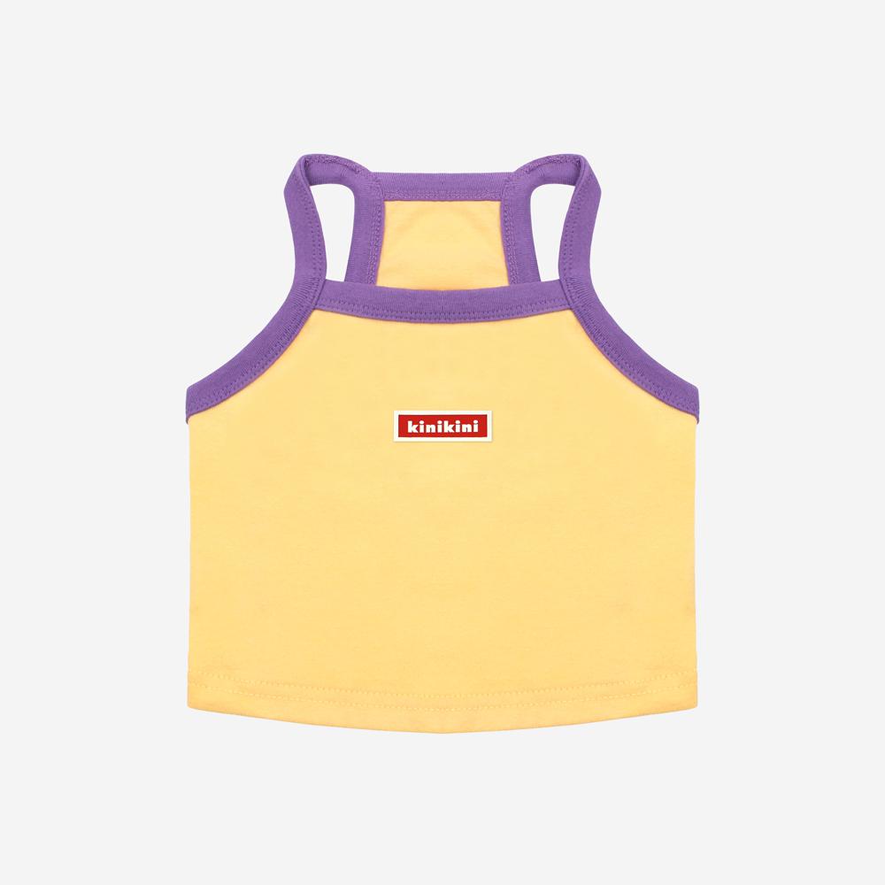 키니키니 오리지널 볼륨 로고 크롭탑 옐로우 (M/L/XL) 3번째 이미지