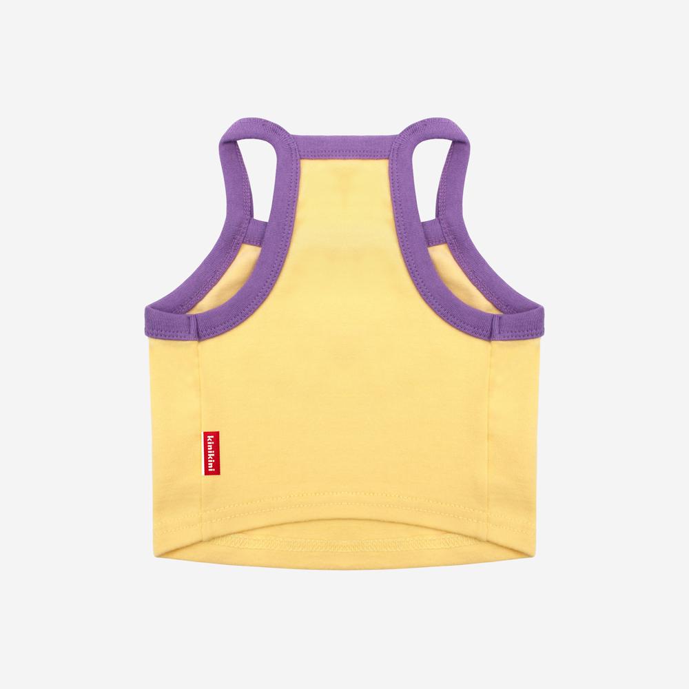 키니키니 오리지널 볼륨 로고 크롭탑 옐로우 (M/L/XL) 4번째 이미지