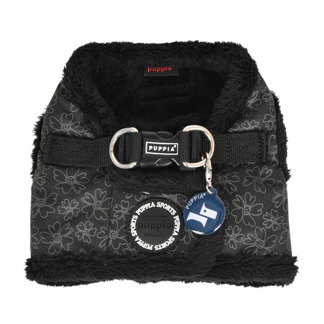 퍼피아 눈꽃잎 하네스 B 블랙 (S-XL) 3번째 이미지