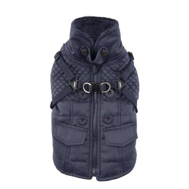 퍼피아 기모 퍼 누빔 조끼 하네스 패딩 점퍼 (S-XXL) 4번째 이미지