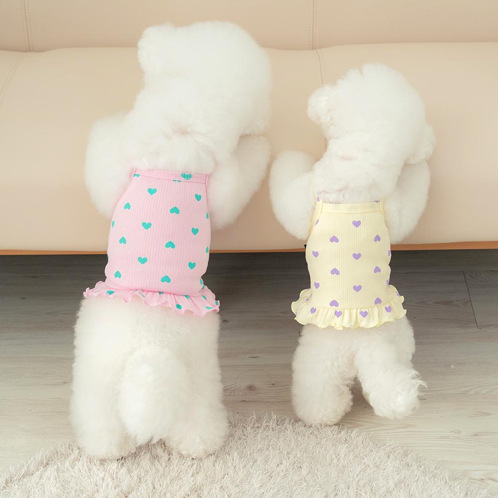 펫츠랜드 러브 프릴 나시티 화이트 (S-2XL) 4번째 이미지