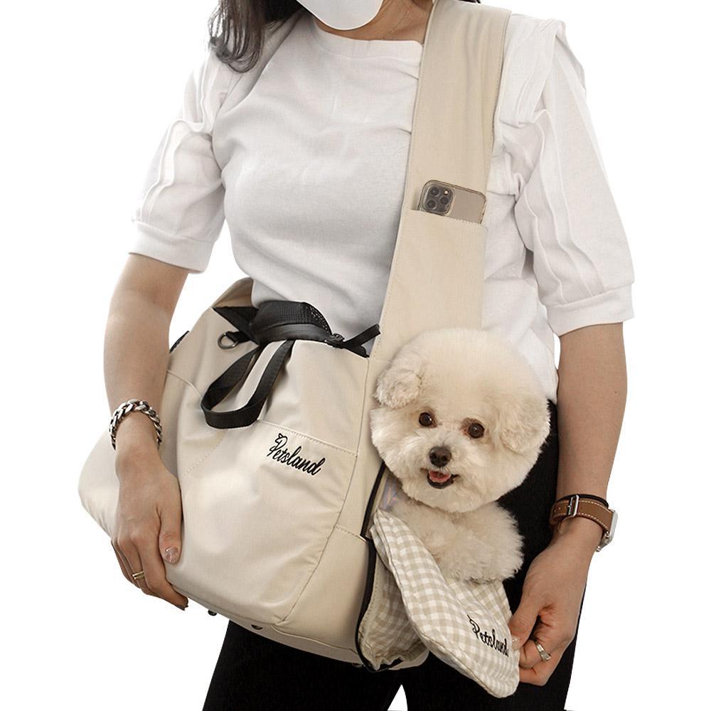 펫츠랜드 스너그 슬링백 베이지 (M/L) 4번째 이미지