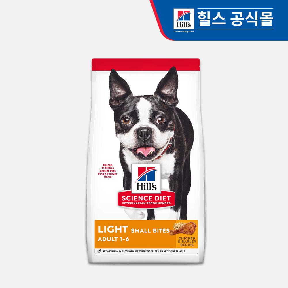 힐스 강아지사료 어덜트 라이트 스몰바이트 6.8kg  1번째 이미지