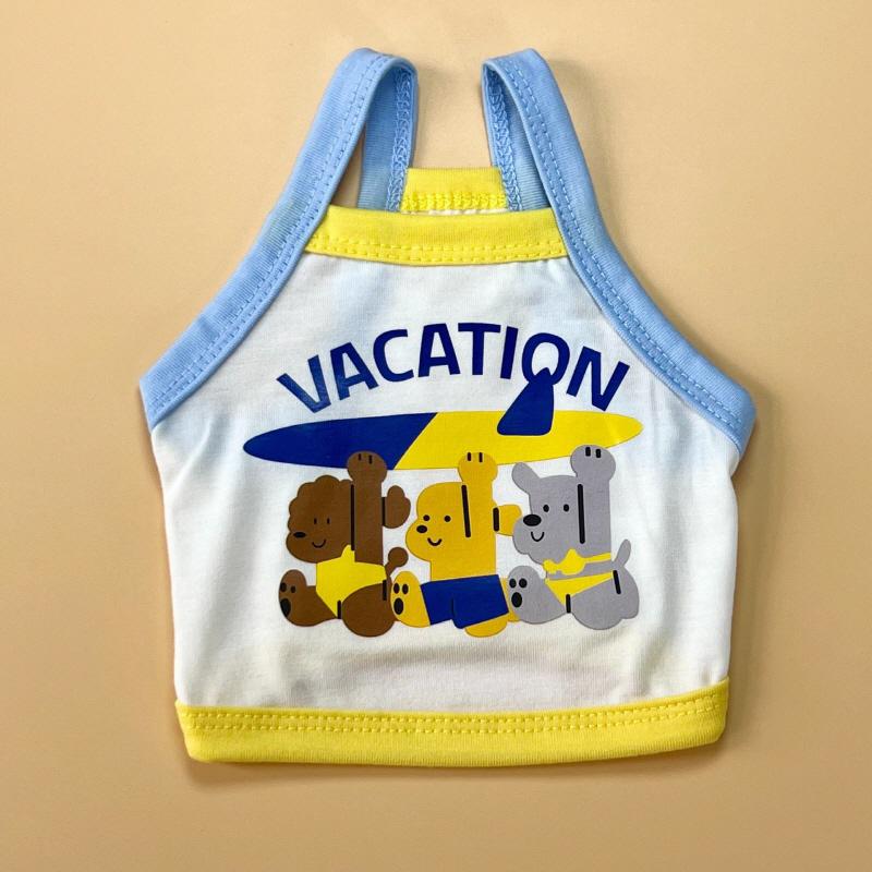 냥슬아치 섬머베케이션 고양이 강아지 나시 티셔츠 (2color) (S-XL) 3번째 이미지