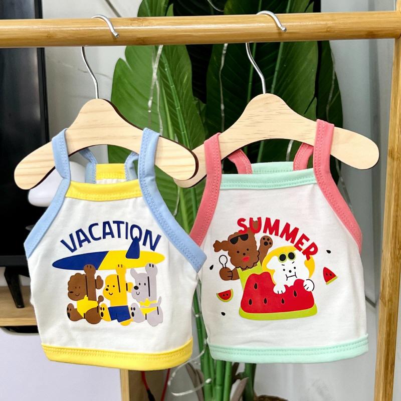 냥슬아치 섬머베케이션 고양이 강아지 나시 티셔츠 (2color) (S-XL) 2번째 이미지