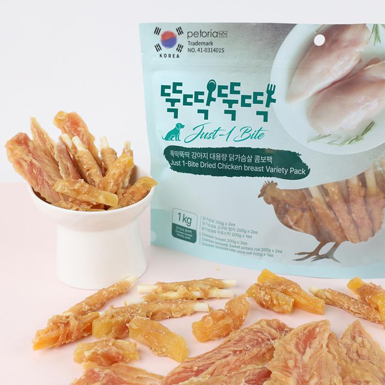 펫토리아 뚝딱뚝딱 강아지간식 대용량 치킨 콤보 1kg 1번째 이미지